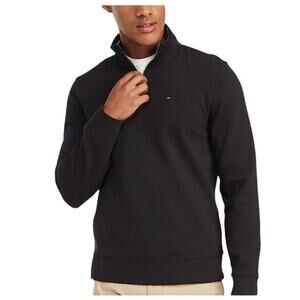 New Men's Tommy Hilfiger 100% Cotton Half Zip Pull Over Navy Blue Sweater XXL